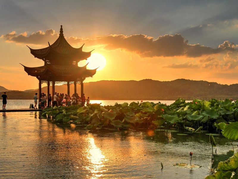 Sunset on West Lake, Hangzhou