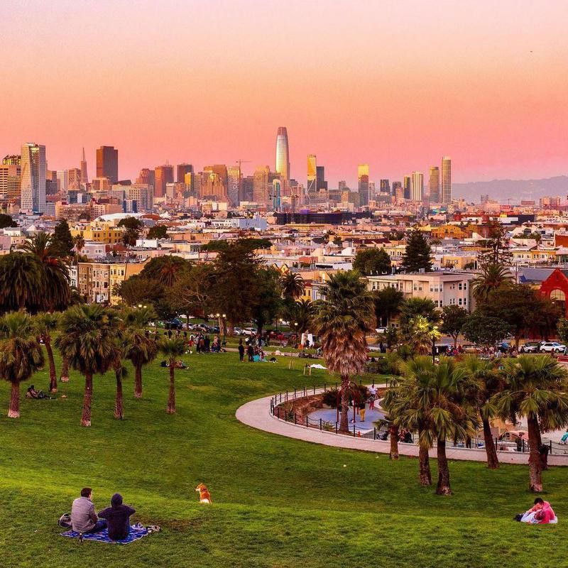 Sunset view from Dolores Park