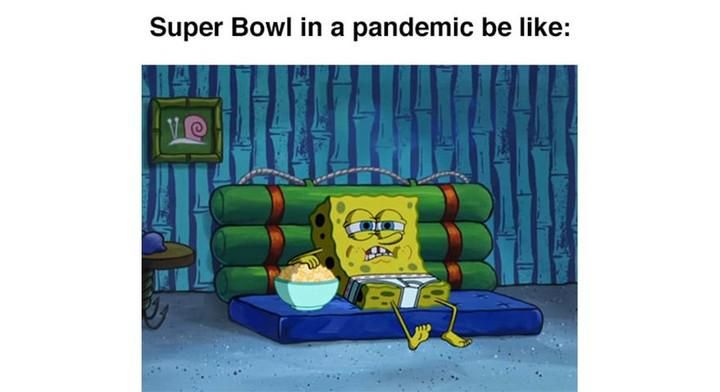 Super Bowl in a pandemic meme