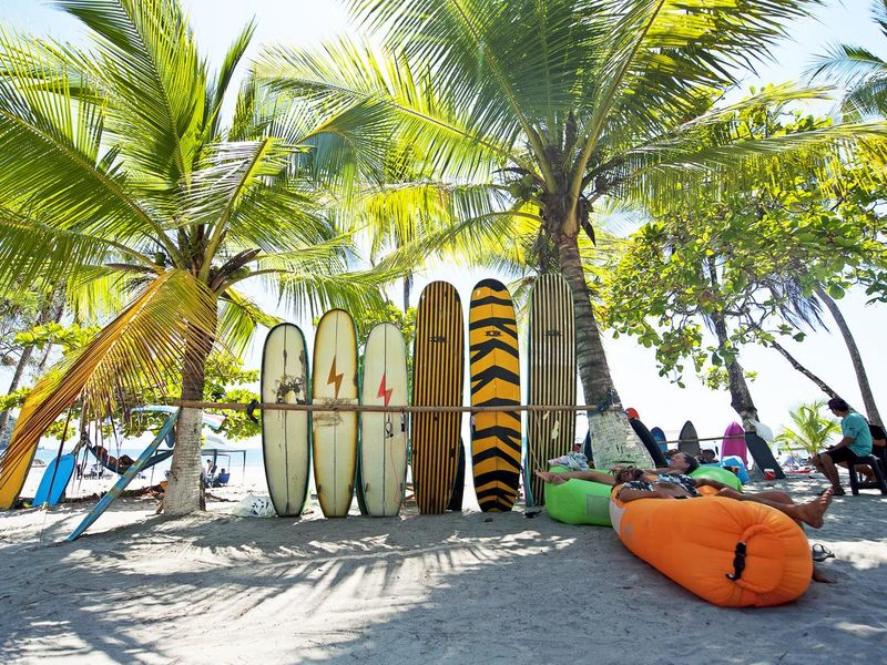 Surf Board selection, Manuel Antonio Beach, Costa Rica.