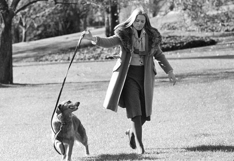 Susan Ford and the president's dog