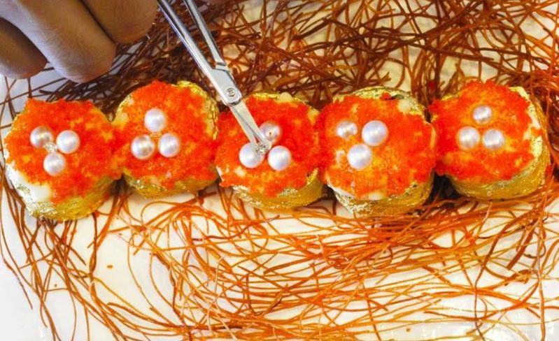 Sushi with Diamonds and Gold