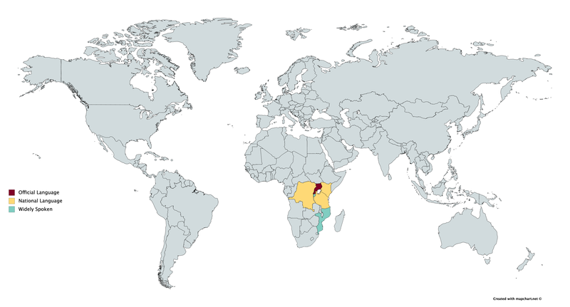 Swahili language map