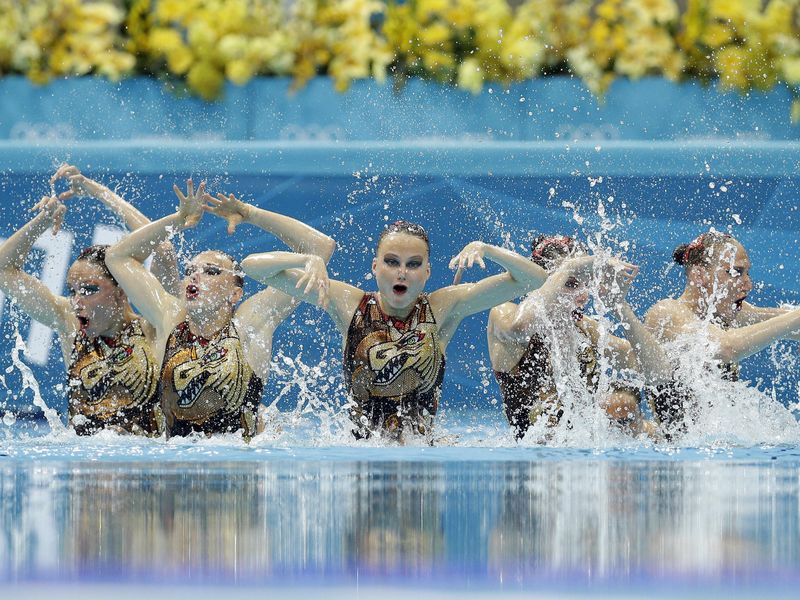 Synchronized swimmers in 2012 London Olympic Games Summer Olympic games