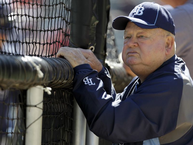 Tampa Bay Rays, Don Zimmer watching batting practice
