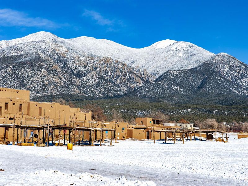 Taos Pueblo in the winter
