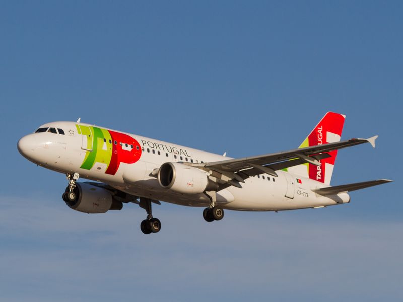 TAP Portugal plane in the air