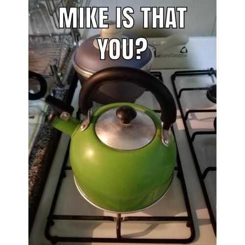 Tea kettle that looks like Mike Wazowski