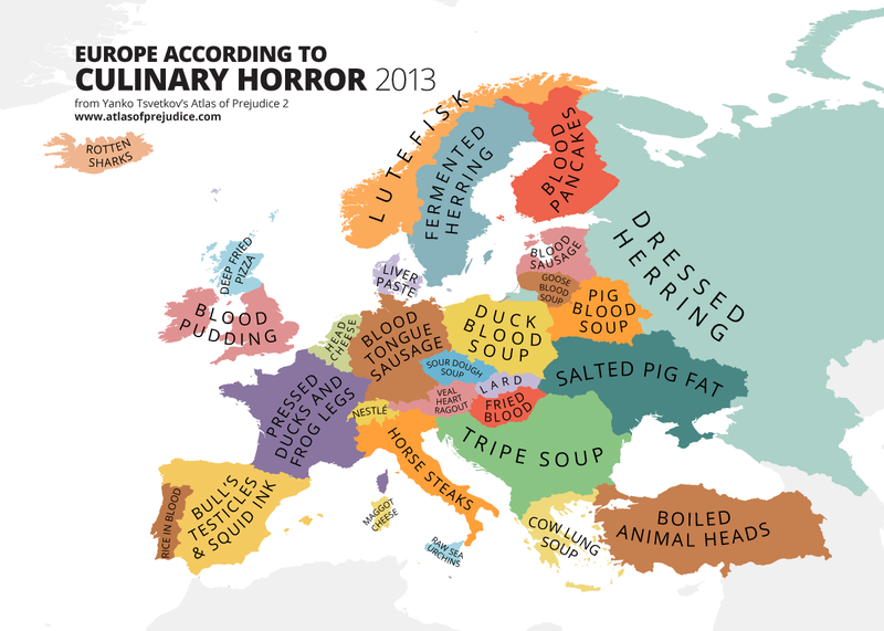 Terrible European food map