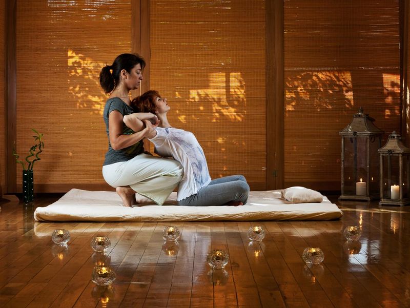 Thai massage stretches