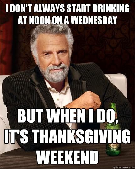 Thanksgiving drinking meme