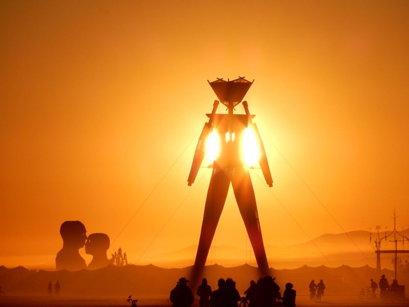 The Burning Man statue