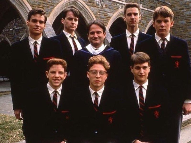 The cast of Dead Poets Society in 1989