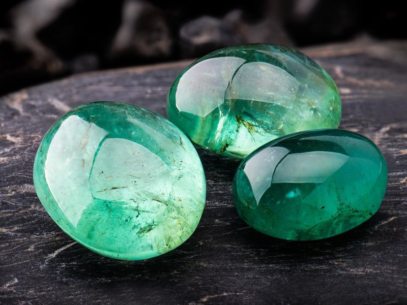 The emerald gemstone jewelry.
