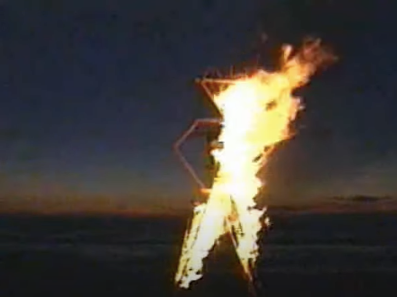 The first Burning Man 1986