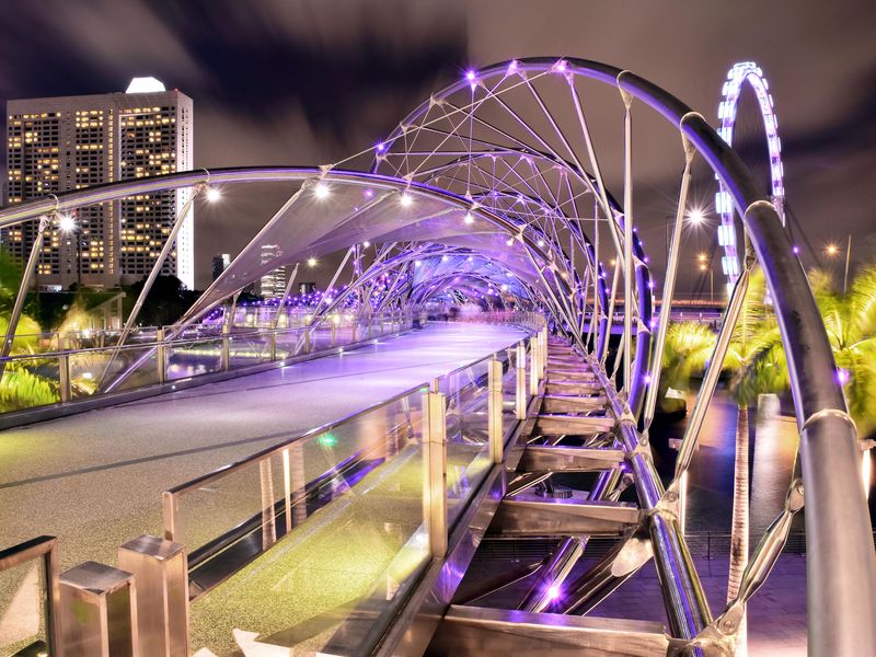 The Helix Bridge in Singapore