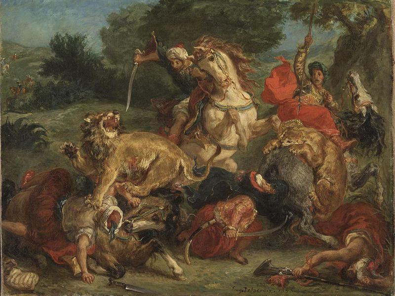 The Lion Hunt Delacroix