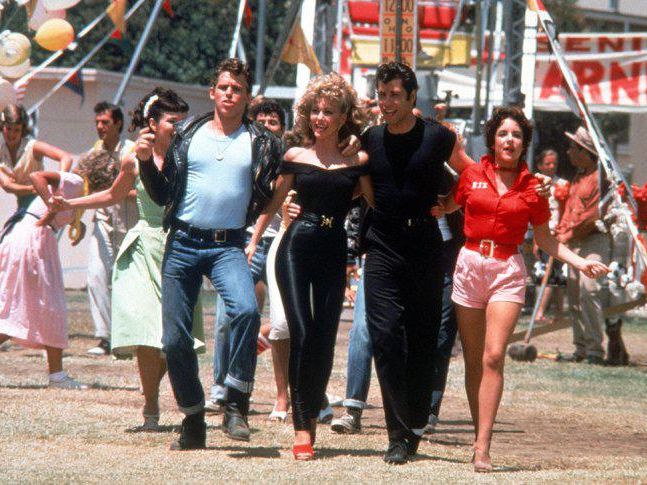 The main cast of Grease