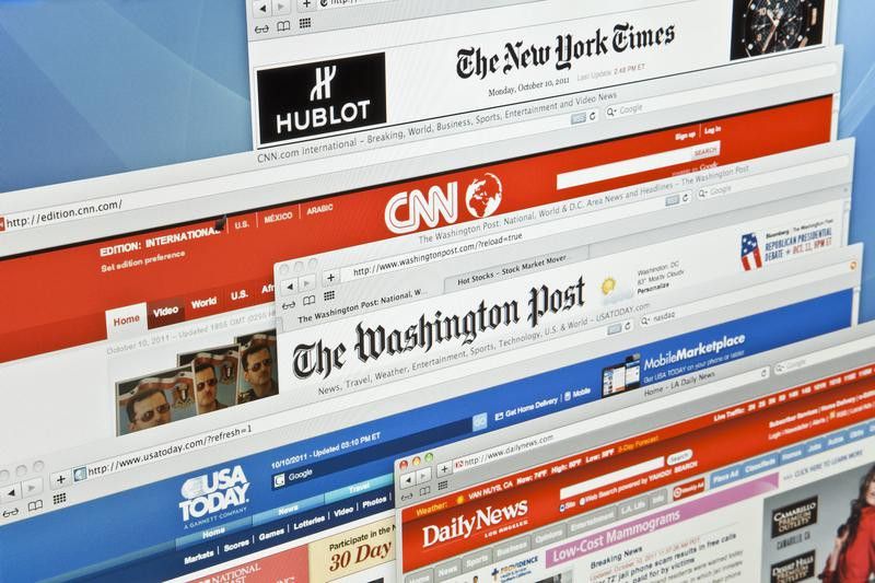 The New york Times, CNN, The Washington post, USA Today and Daily News, websites
