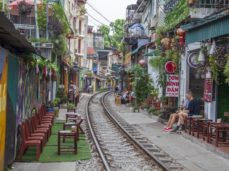 The Old Quarter, Hanoi Street Train Tracks, Vietnam