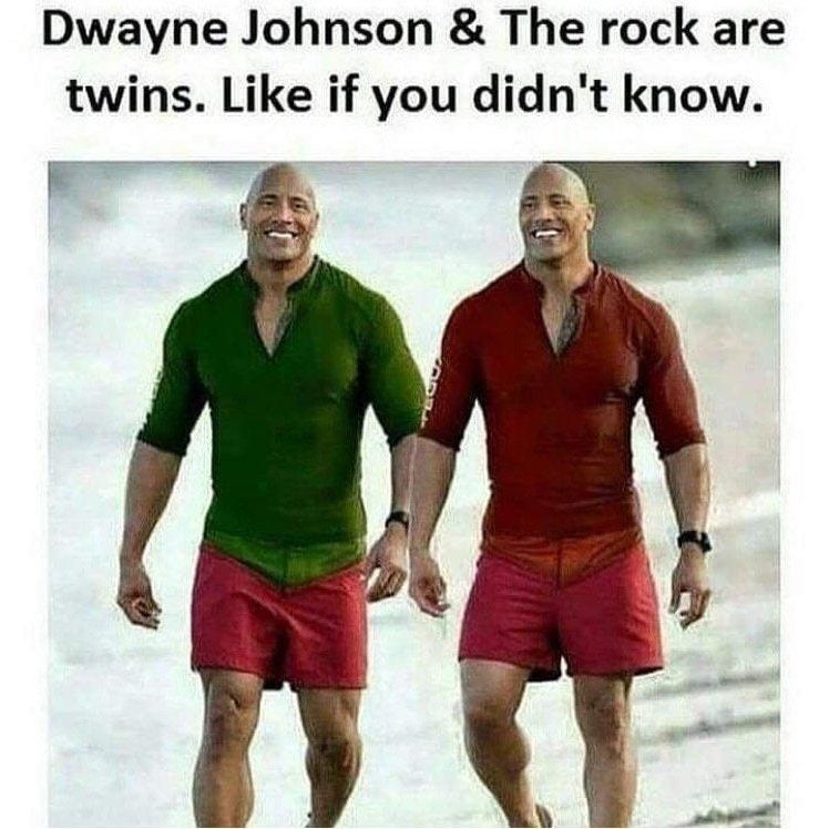 The Rock with Dwayne Johnson meme
