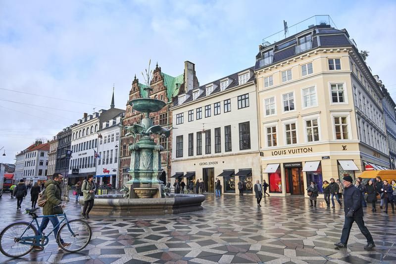 The shopping area "Stroget" in Copenhagen, Denmark