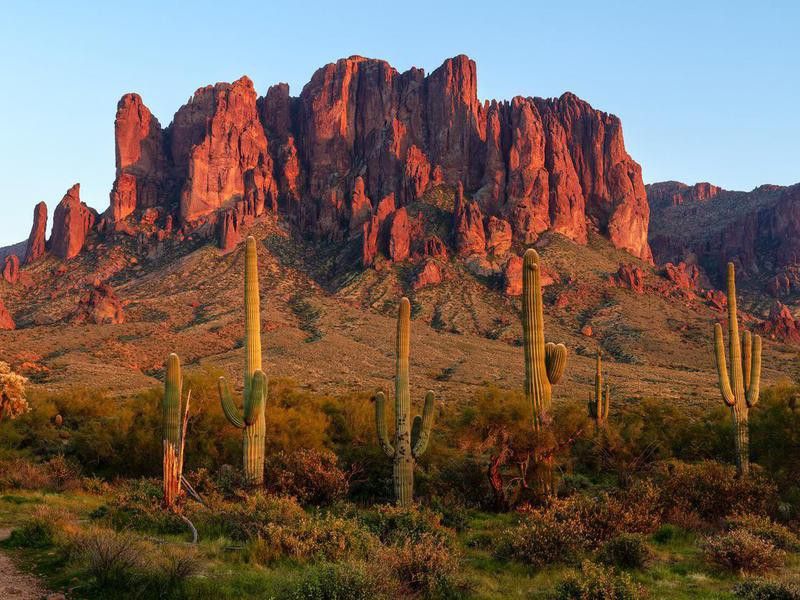 The Superstition Mountains at Lost Dutchman State Park, Arizona