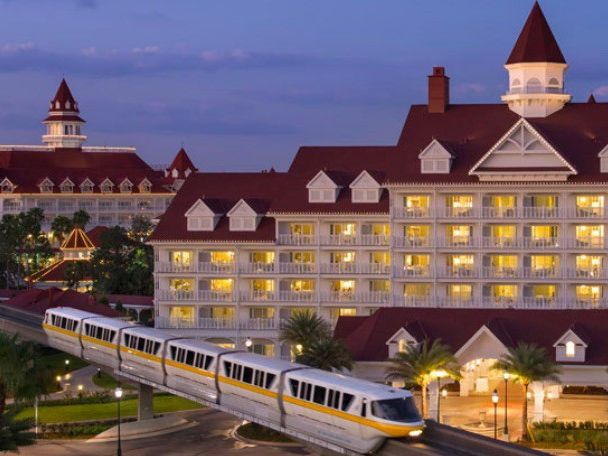 The Villas at Disney's Grand Floridian Resort & Spa at dusk