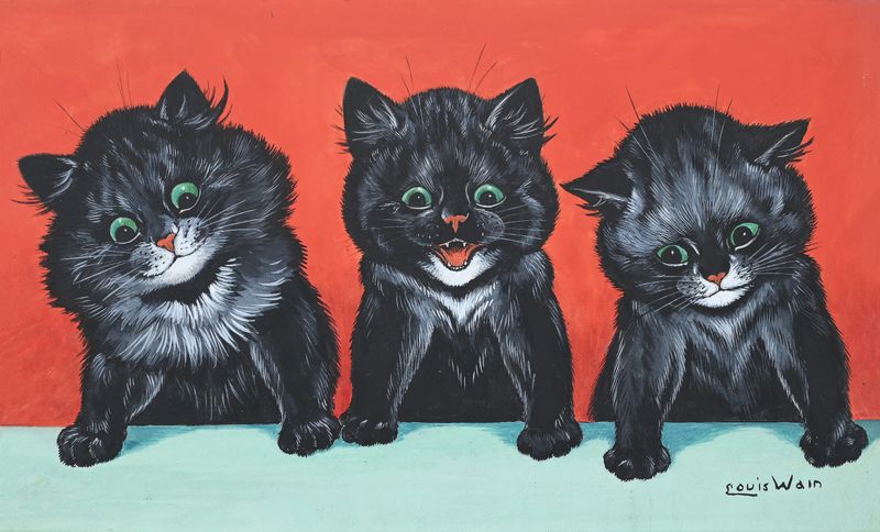 ‘There is luck in odd numbers’ by Louis Wain