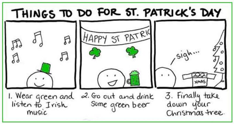 Things to Do for St. Patrick's Day meme
