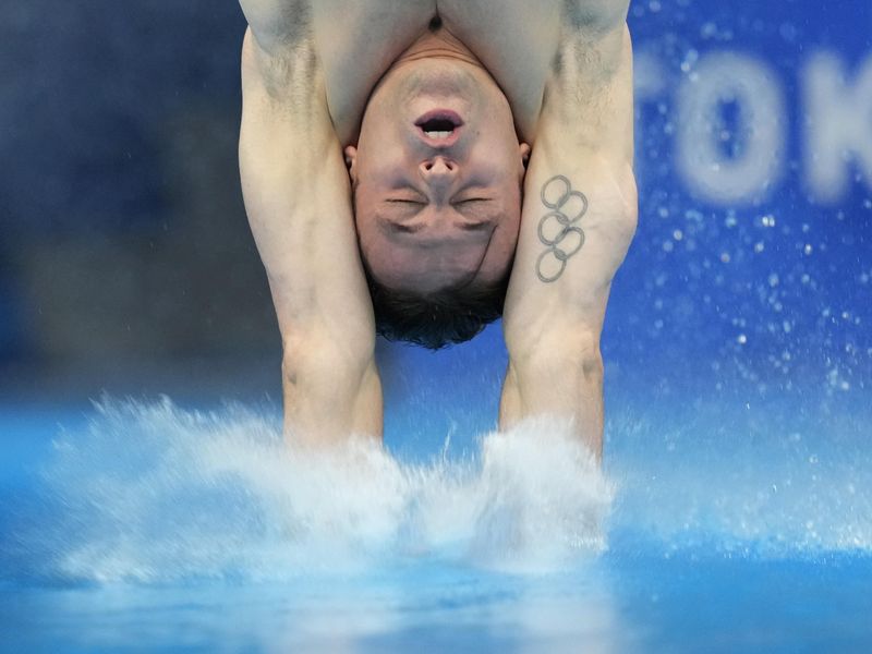 Thomas Daley competes in men's diving in 2020 Summer Olympic Games