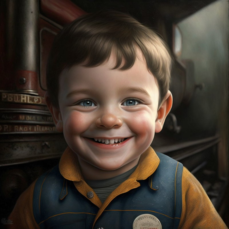 Thomas The Tank Engine as a human child
