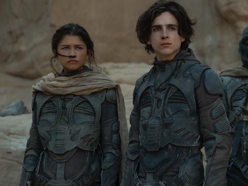 Timothee Chalamet and Zendaya in "Dune: Part One"