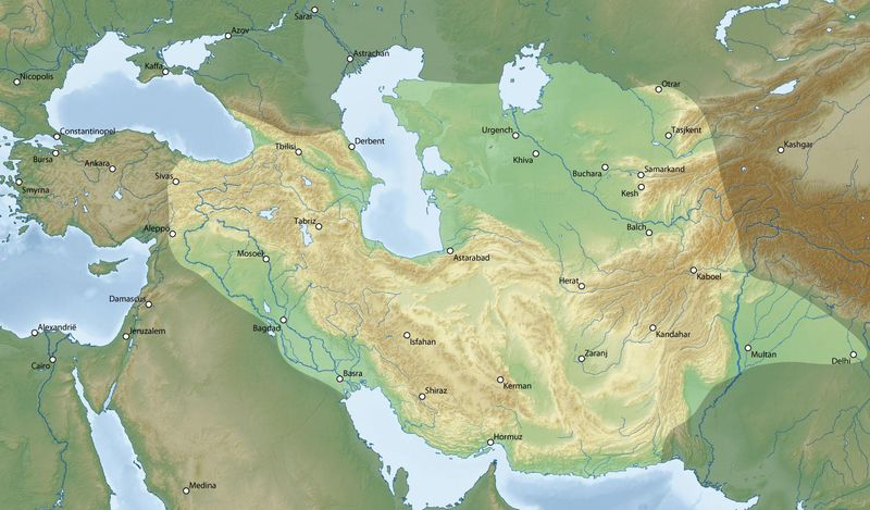 Timurid Empire at its greatest extent