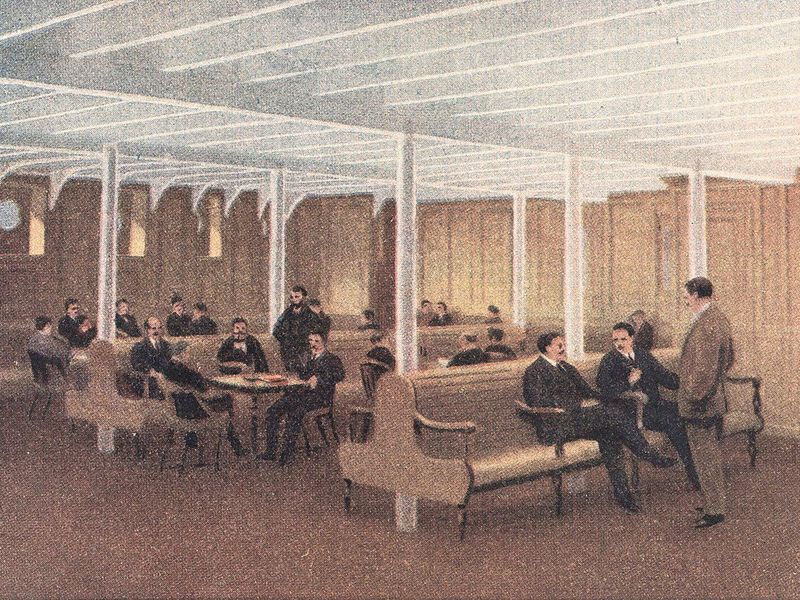Titanic third-class smoking room