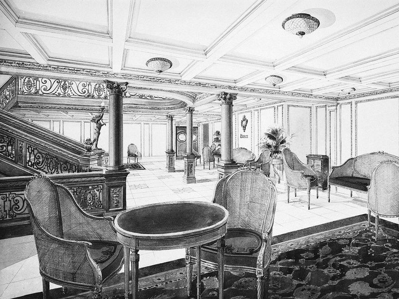 Titanic's first-class restaurant reception