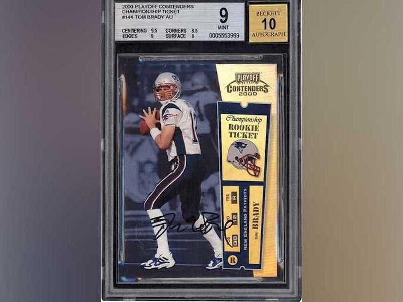 Tom Brady 2000 Playoff Contenders Championship Rookie Ticket Autograph card