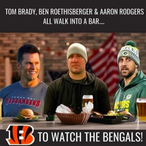 Tom Brady, Ben Roethlisberger, and Aaron Rodgers meme