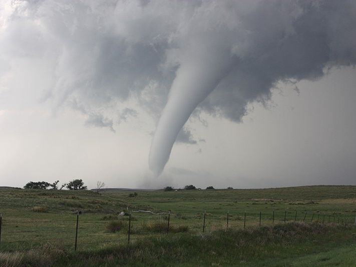 tornado over a farm