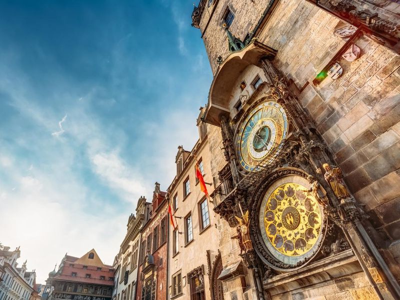Tower With Astronomical Clock - Orloj In Prague, Czech Republic