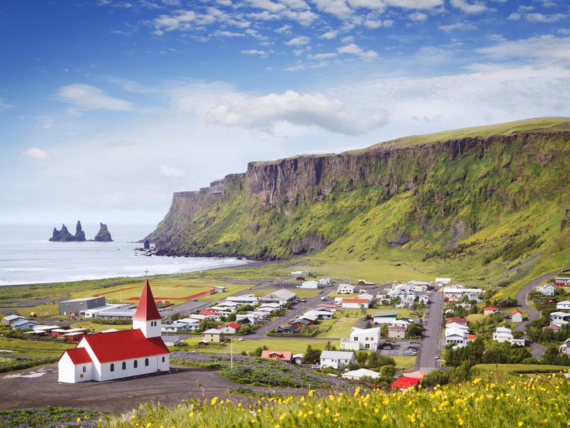 Town Vik at South Iceland