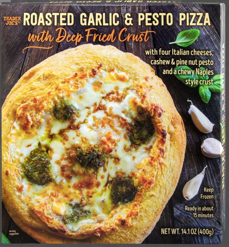 Trader Joe’sRoasted Garlic and Pesto Pizza