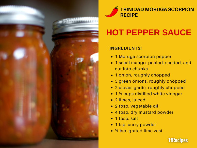 Trinidad Moruga scorpion pepper hot sauce recipe