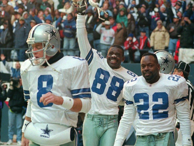 Troy Aikman, Emmitt Smith and Michael Irvin