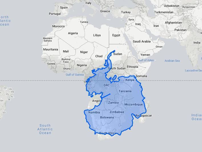 True size of Antarctica compared to Africa