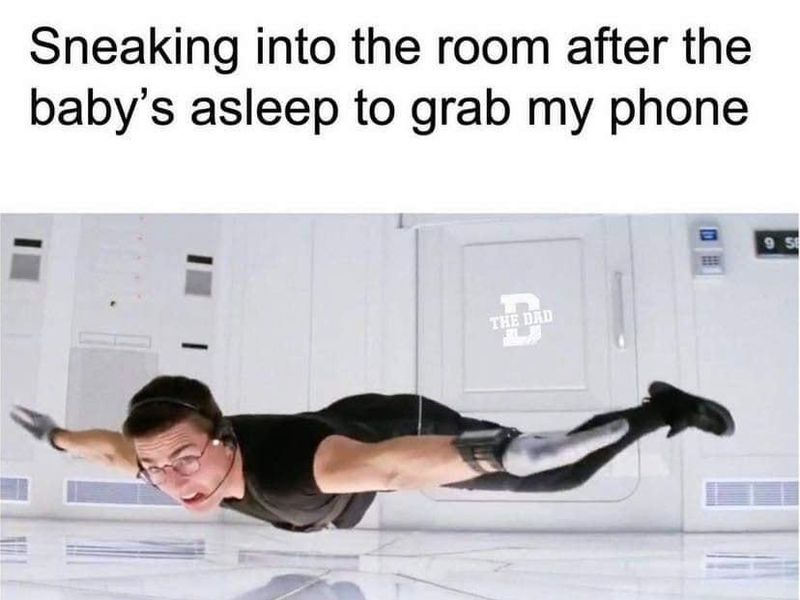 Trying to sneak into a sleeping baby's room