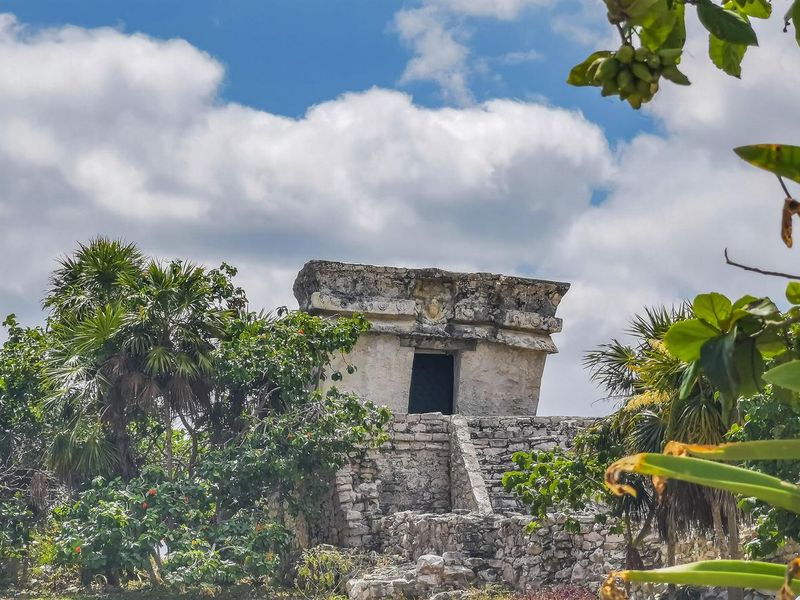 Tulum ruins Mayan site Temple descending God Mexico