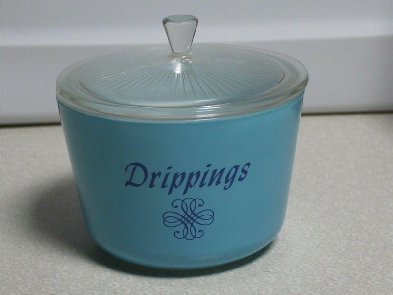 Turquoise Drippings Jar Bowl