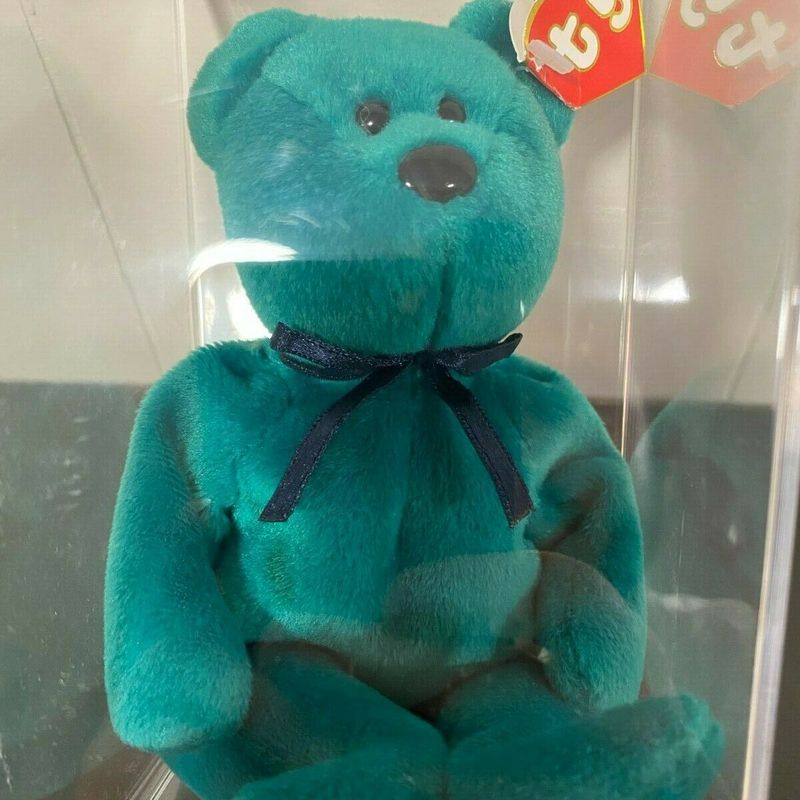 Turquoise Teddy Bear Beanie Baby