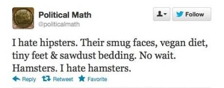 Tweet about hamsters
